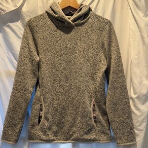 Eddie Bauer Womens Fleece Pullover‎ Hoodie Small Beige Tan - Small